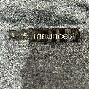 Maurice’s brand, size 1 women’s, blue and white tank top, ruffles in the front